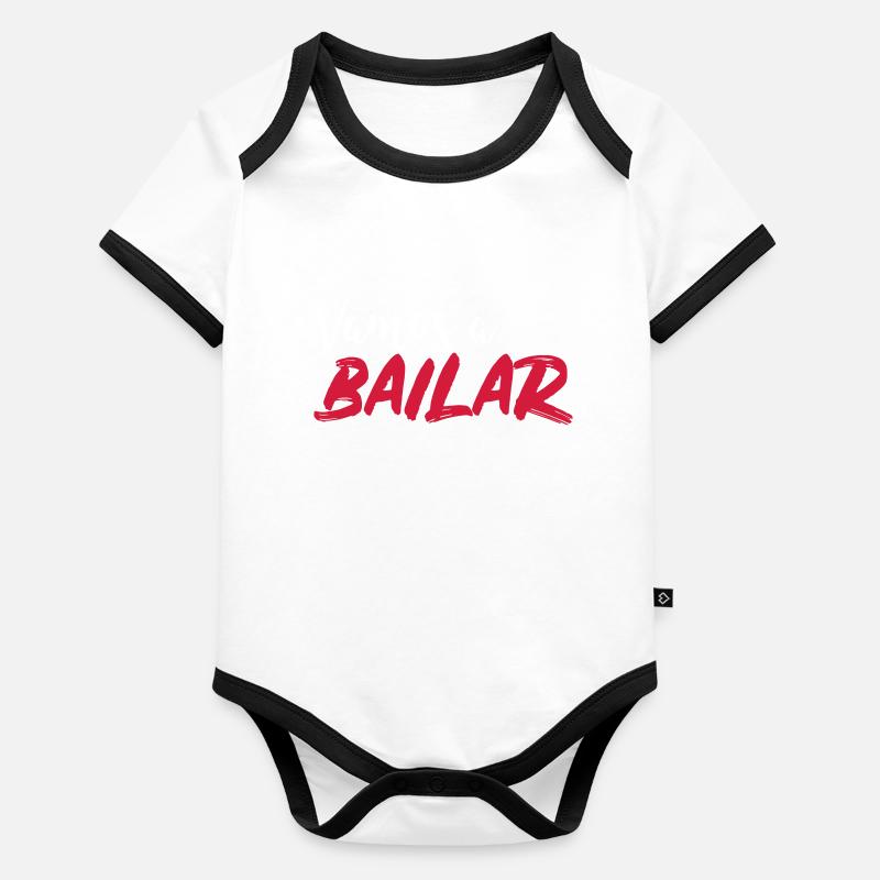 Vamos a bailar - Chemise de danse Body Bébé bio contrasté manches courtes