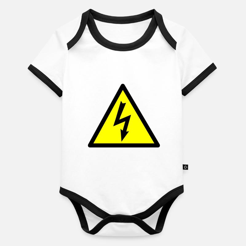 High Voltage Organic Baby Contrasting Bodysuit