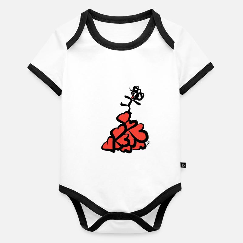 Kuoro de la pile Body Bébé bio contrasté manches courtes