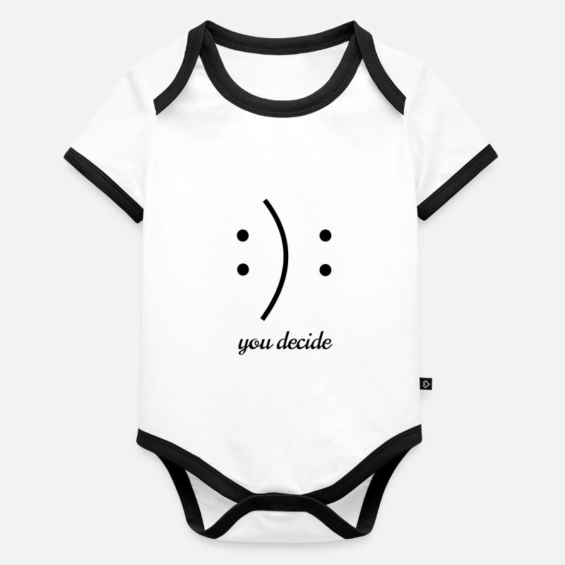 Vous décidez chemise Body Bébé bio contrasté manches courtes
