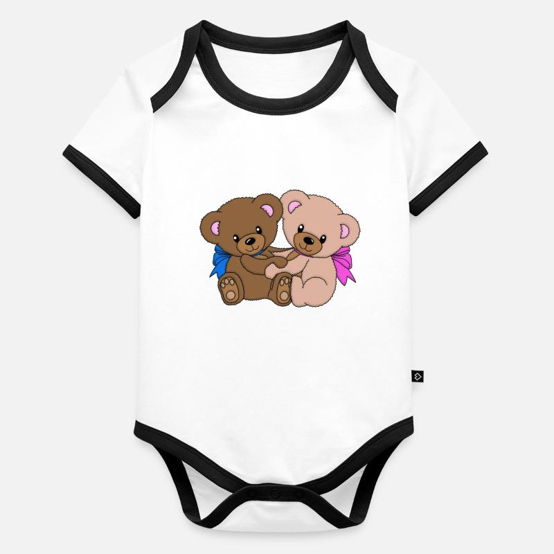 porter Body Bébé bio contrasté manches courtes