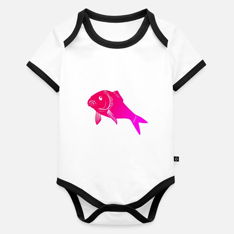 Aquarium fish Organic Baby Contrasting Bodysuit