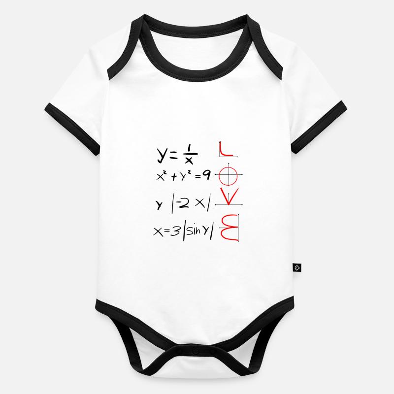Love for Maths Baby Bio-Kurzarm-Kontrastbody
