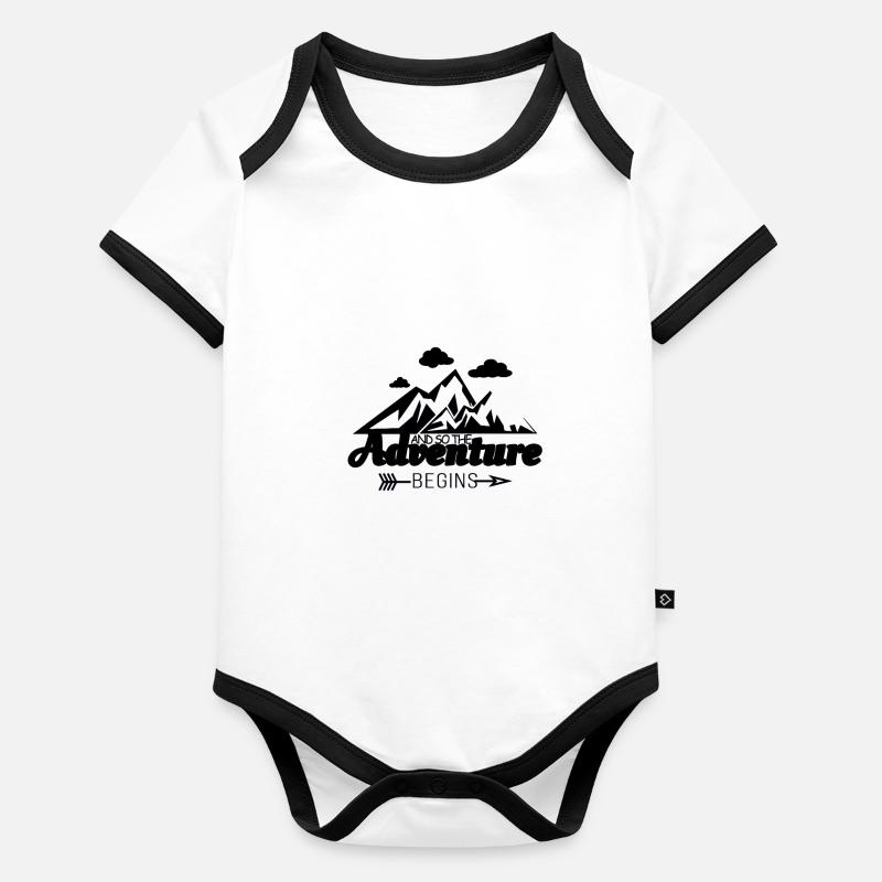 Et donc l'aventure commence Body Bébé bio contrasté manches courtes