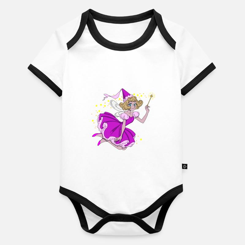 Gute Fee Baby Bio-Kurzarm-Kontrastbody