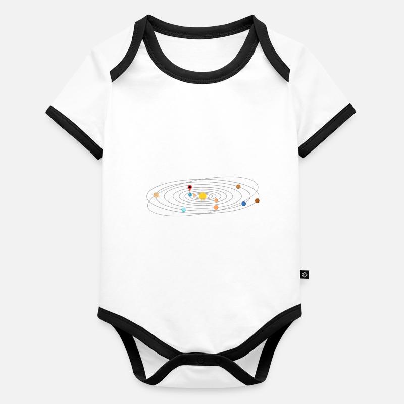 Emplacement Body Bébé bio contrasté manches courtes