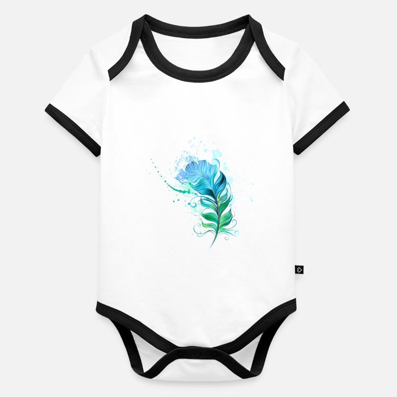 Plume Body Bébé bio contrasté manches courtes