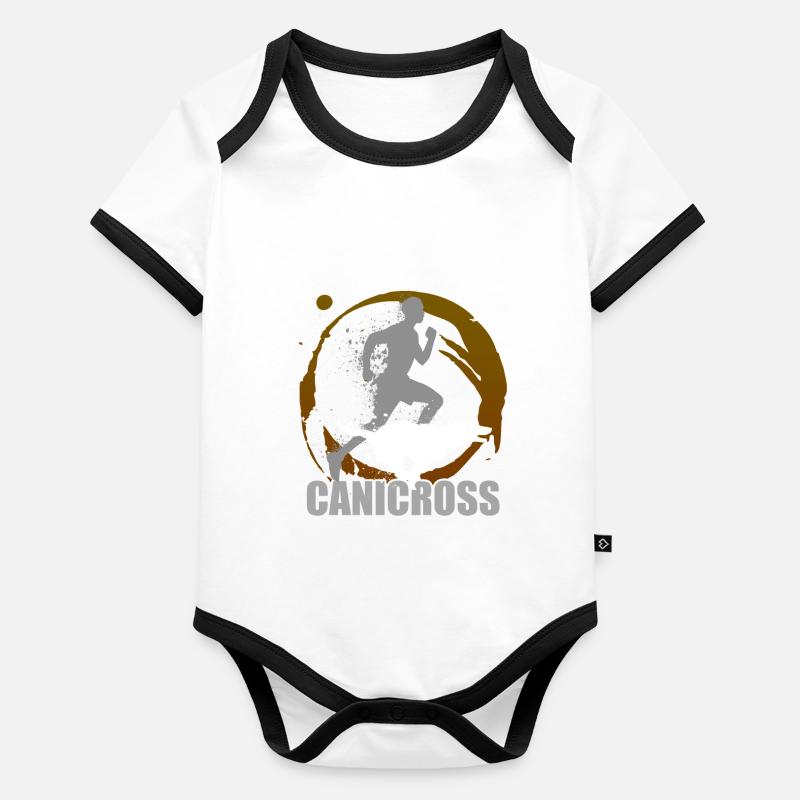 Course de chiens Canicross Dog Training Body Bébé bio contrasté manches courtes