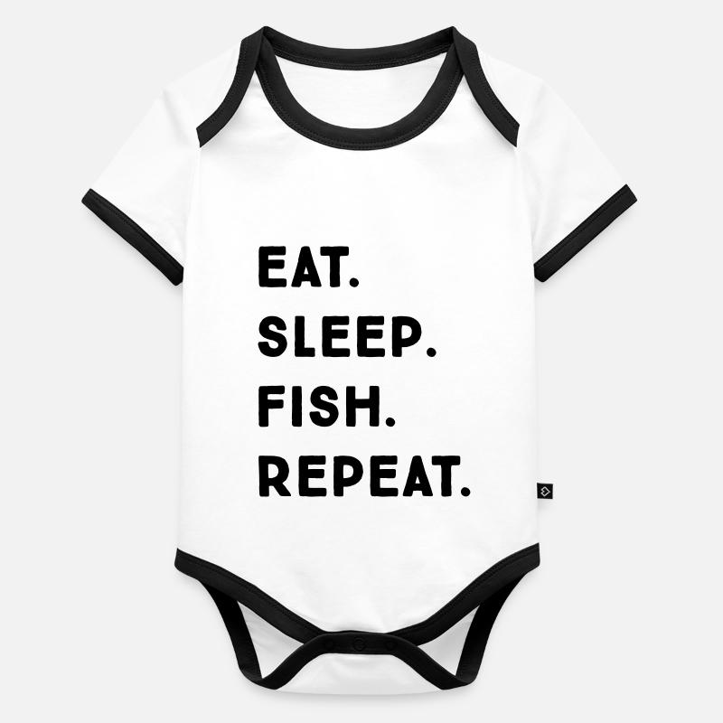 Pêcheurs de sport Body Bébé bio contrasté manches courtes