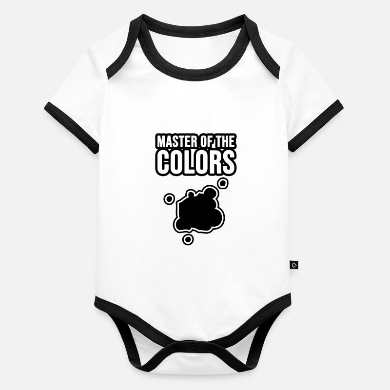 Maître des couleurs Body Bébé bio contrasté manches courtes