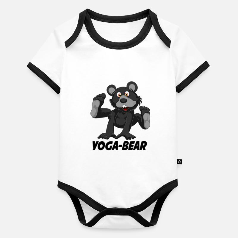 Ours de Yoga Body Bébé bio contrasté manches courtes