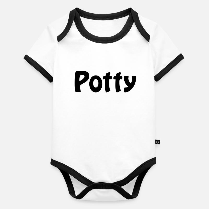 Potty Organic Baby Contrasting Bodysuit