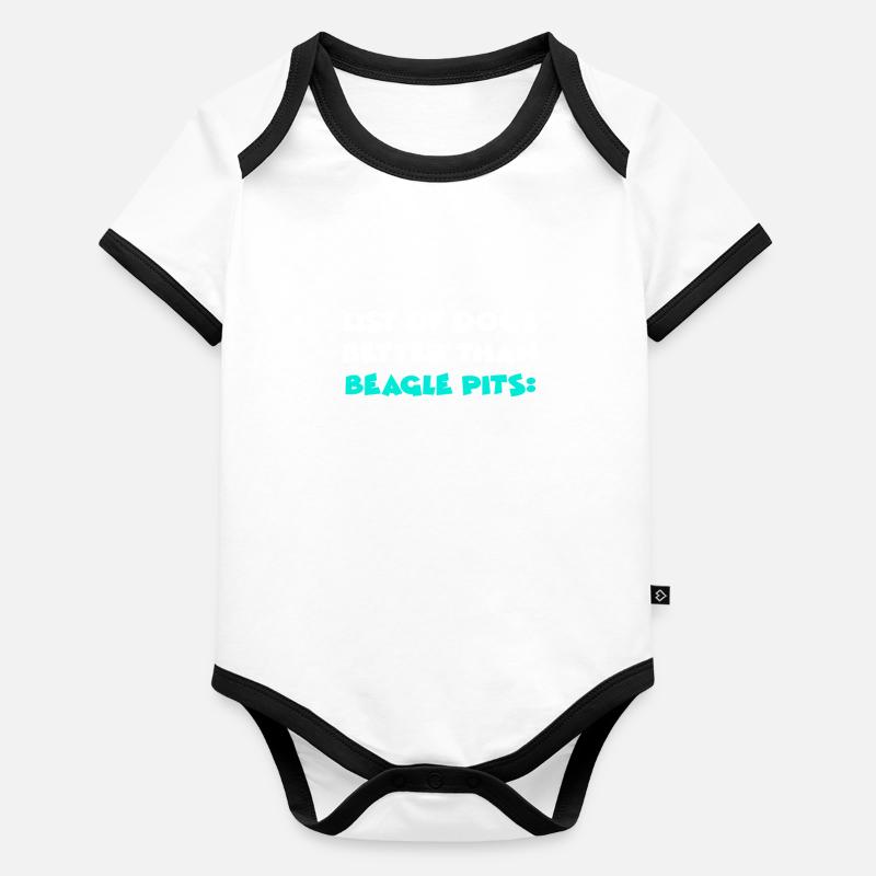 Beagle Pits Organic Baby Contrasting Bodysuit