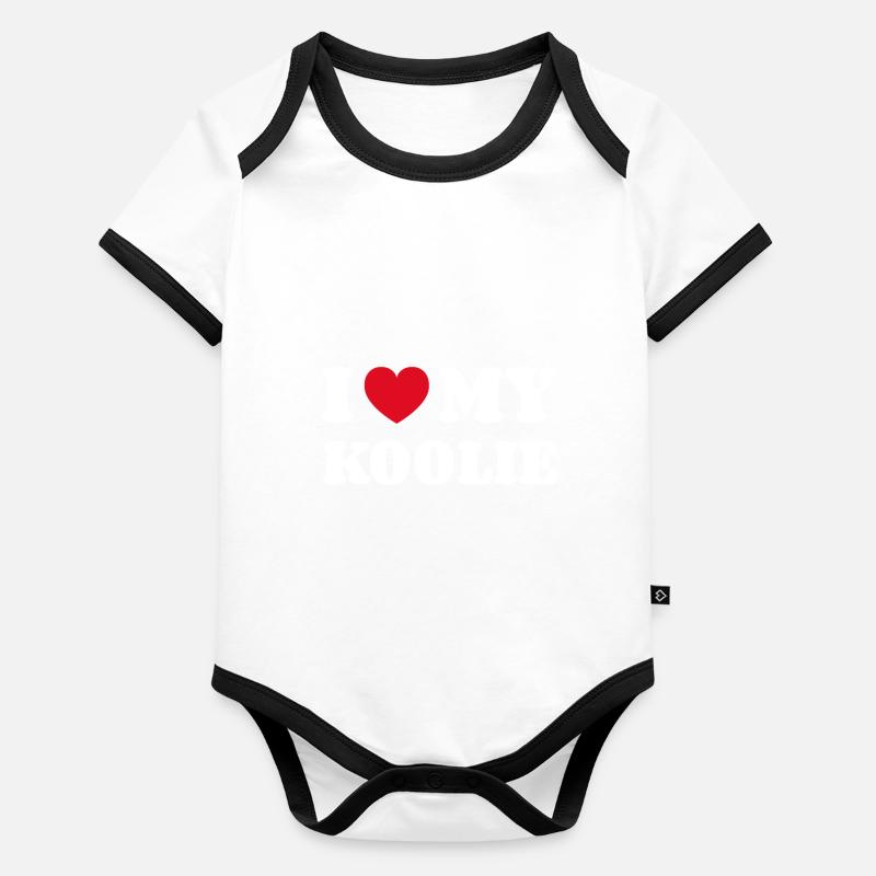 J’aime mon Koolie Body Bébé bio contrasté manches courtes