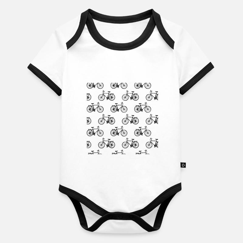 Fahrrad Rennrad Baby Bio-Kurzarm-Kontrastbody