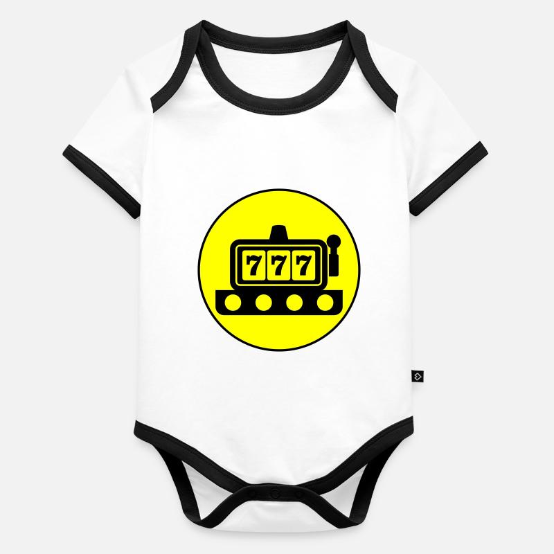 One-armed bandit circle Organic Baby Contrasting Bodysuit