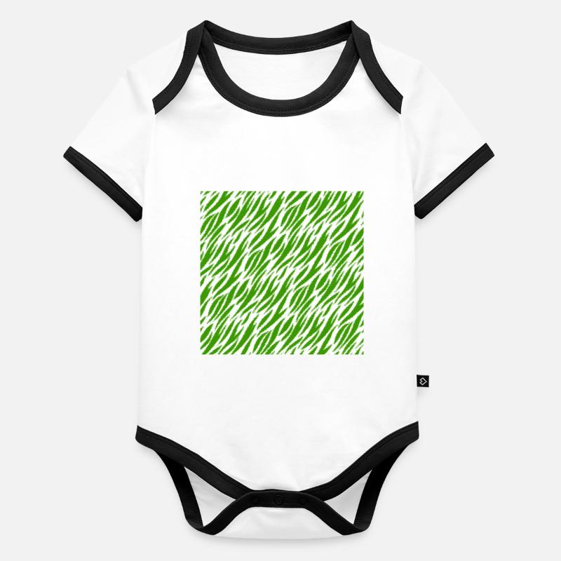 Peau d'animal avec style de couleur africaine Body Bébé bio contrasté manches courtes