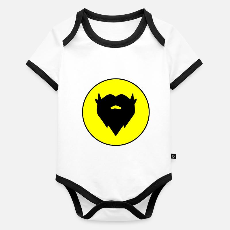 Bart symbol Baby Bio-Kurzarm-Kontrastbody