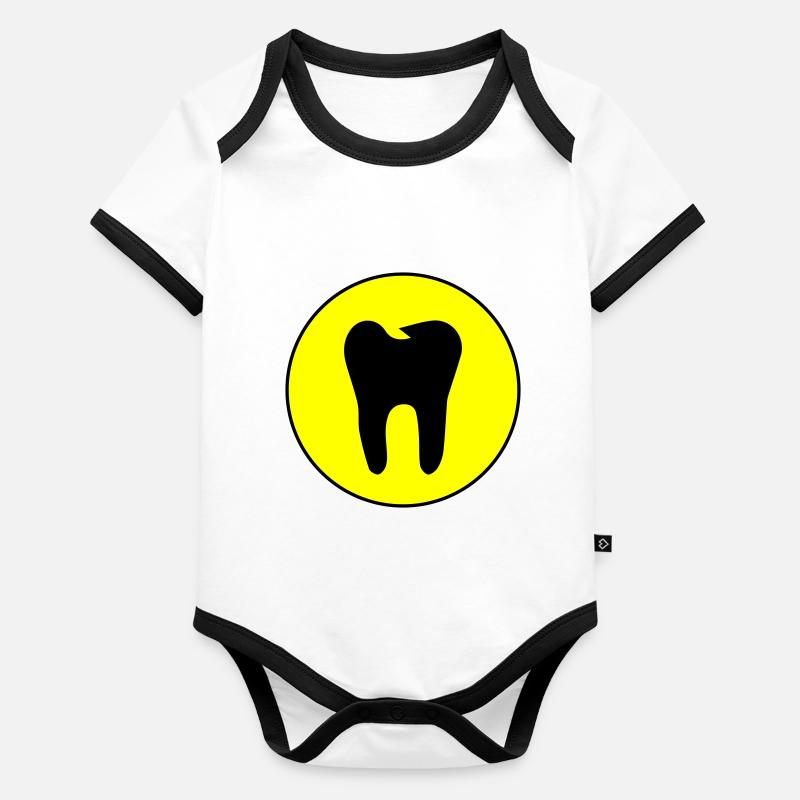 Zahn icon symbol Baby Bio-Kurzarm-Kontrastbody