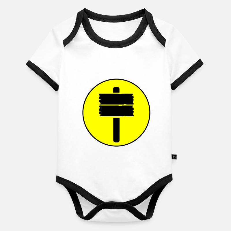 Icône de signalisation Body Bébé bio contrasté manches courtes