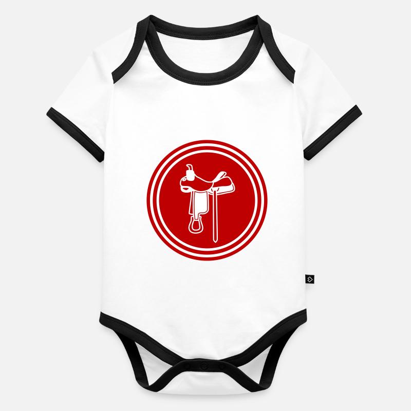 Icône de selle Body Bébé bio contrasté manches courtes