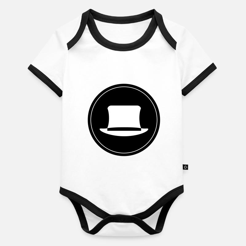 Cercle cylindrique du marié Body Bébé bio contrasté manches courtes