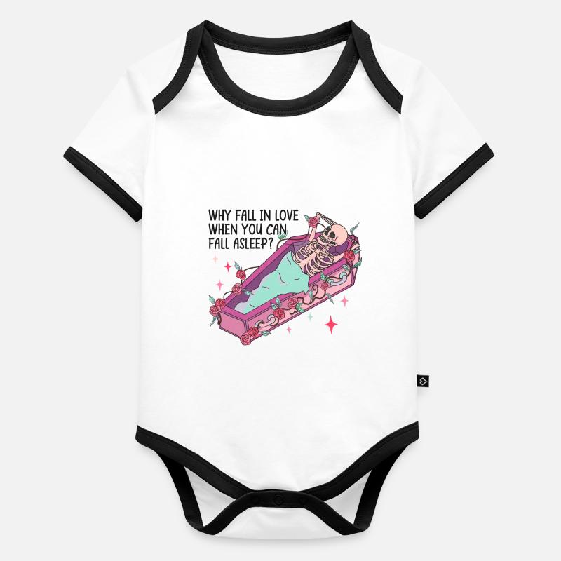 Anti Valentinstag Herz Liebe Geschenkidee Horror Baby Bio-Kurzarm-Kontrastbody