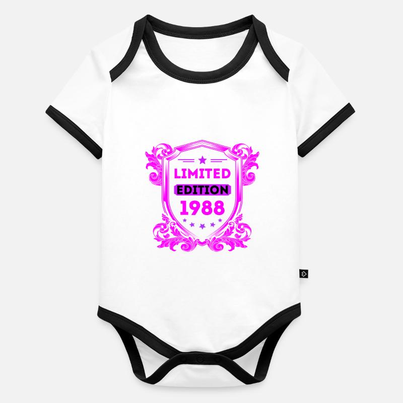 1988 Body Bébé bio contrasté manches courtes