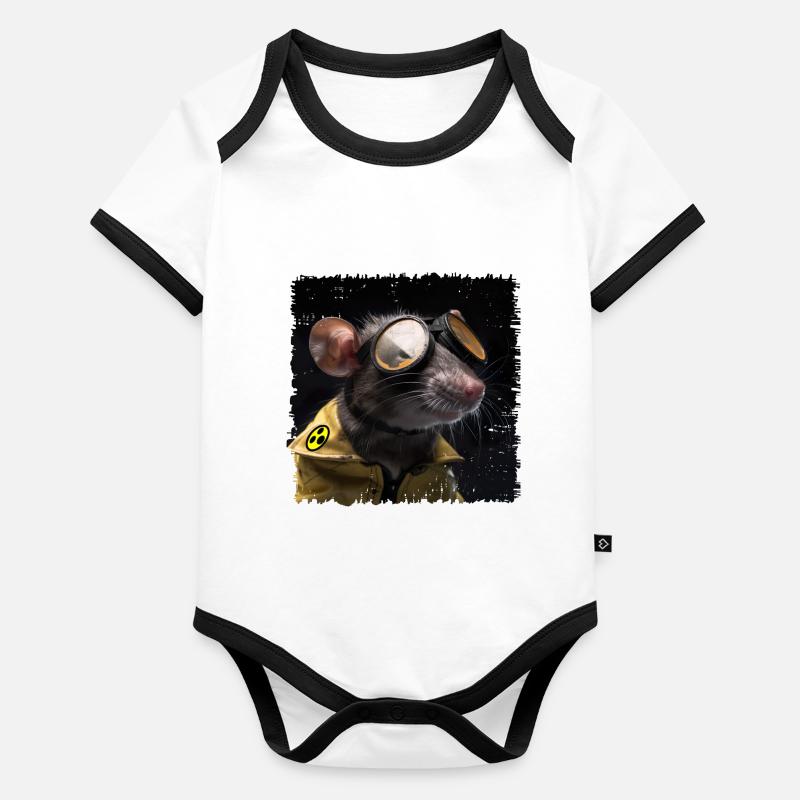 Ratten haben ein schlechtes Sehvermögen Baby Bio-Kurzarm-Kontrastbody