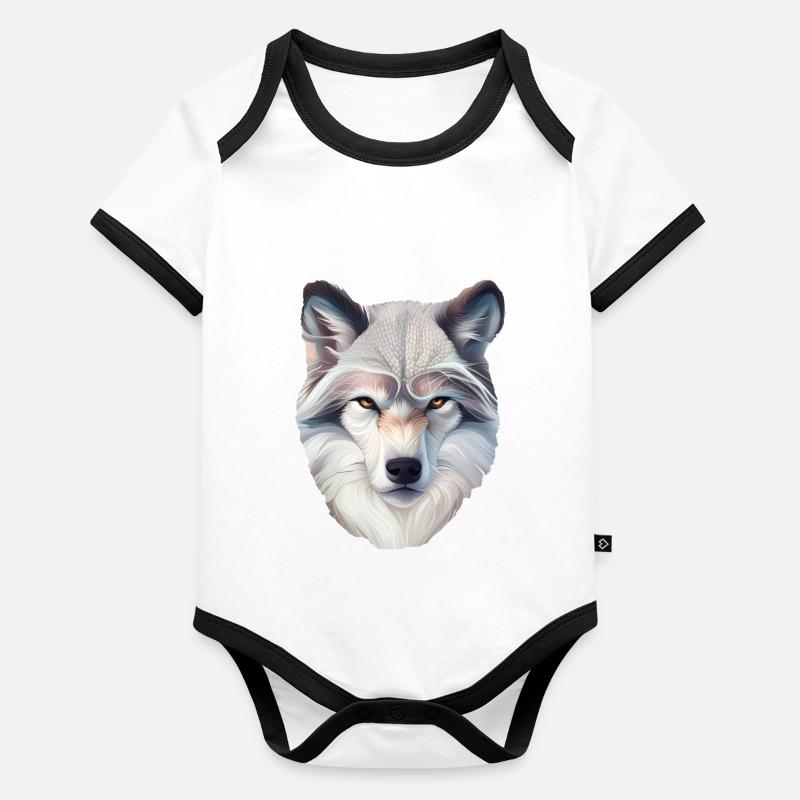 Wolf Baby Bio-Kurzarm-Kontrastbody