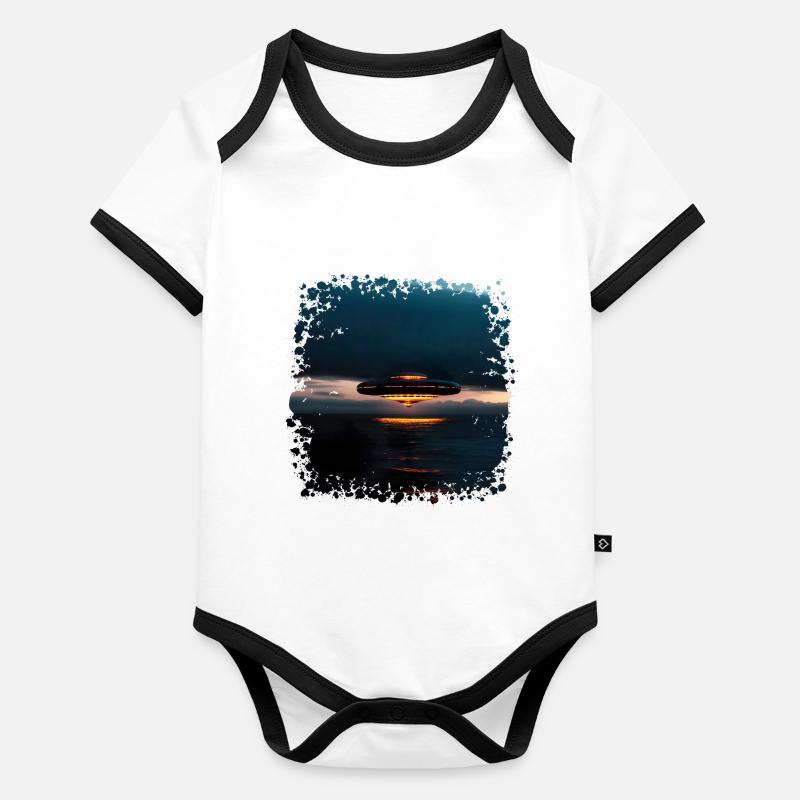 The search for UFOs continues Organic Baby Contrasting Bodysuit
