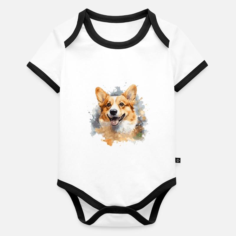 Corgi Organic Baby Contrasting Bodysuit