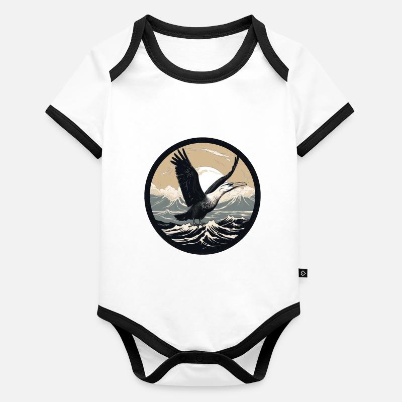 Albatros Body Bébé bio contrasté manches courtes