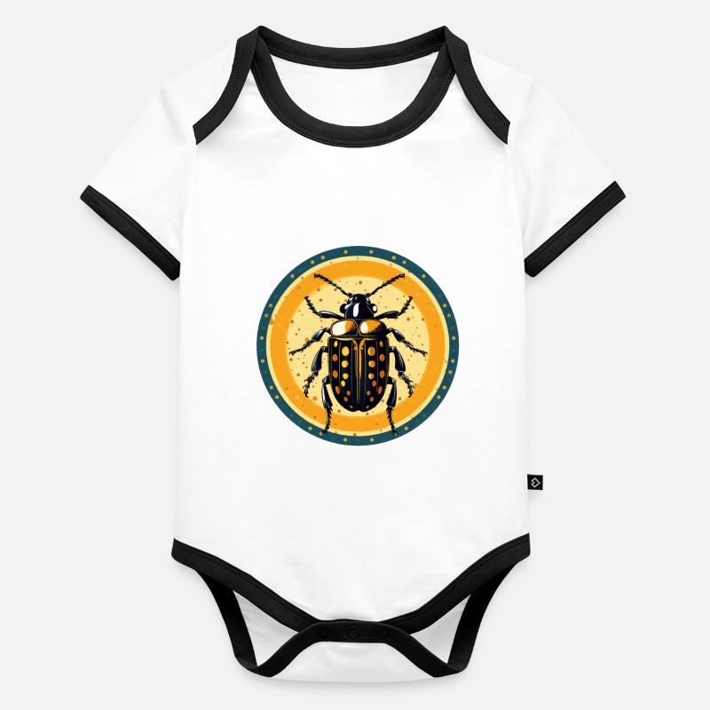 bark beetle Organic Baby Contrasting Bodysuit