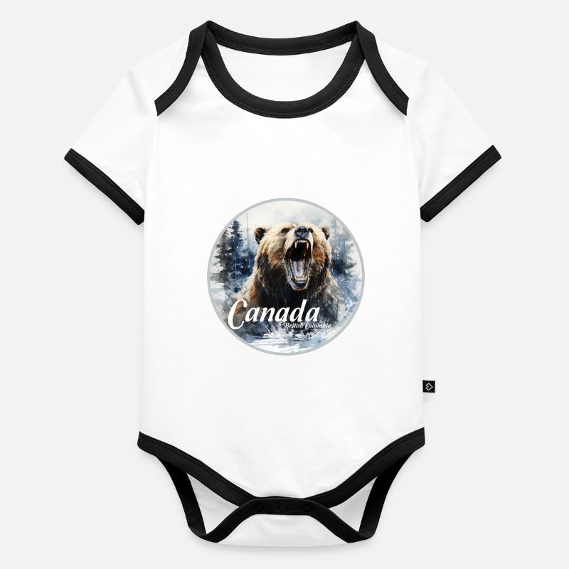Canada British Columbia Organic Baby Contrasting Bodysuit