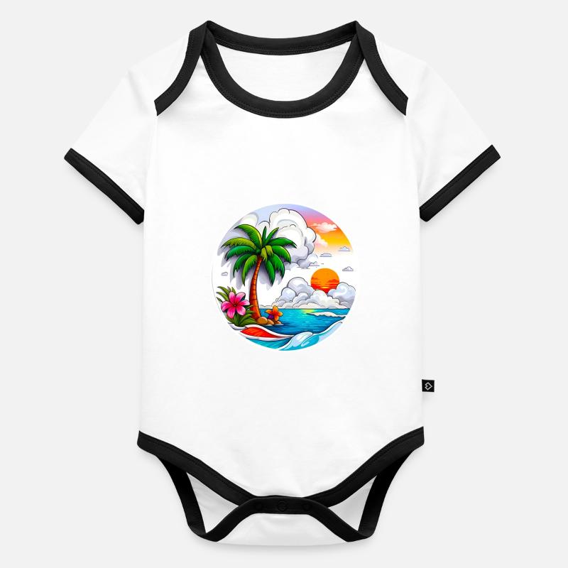 Ready for a holiday Organic Baby Contrasting Bodysuit