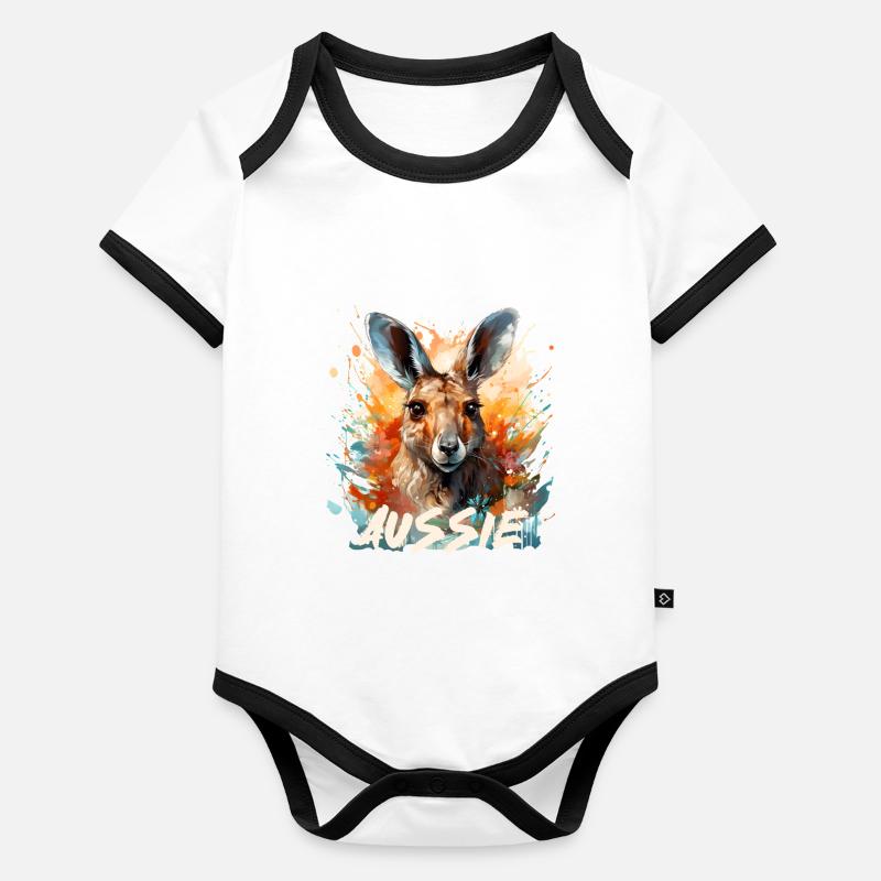 Aussie Body Bébé bio contrasté manches courtes