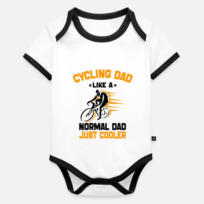 Cycling Dad Like A Normal Dad Just Cooler Body Bébé bio contrasté manches courtes