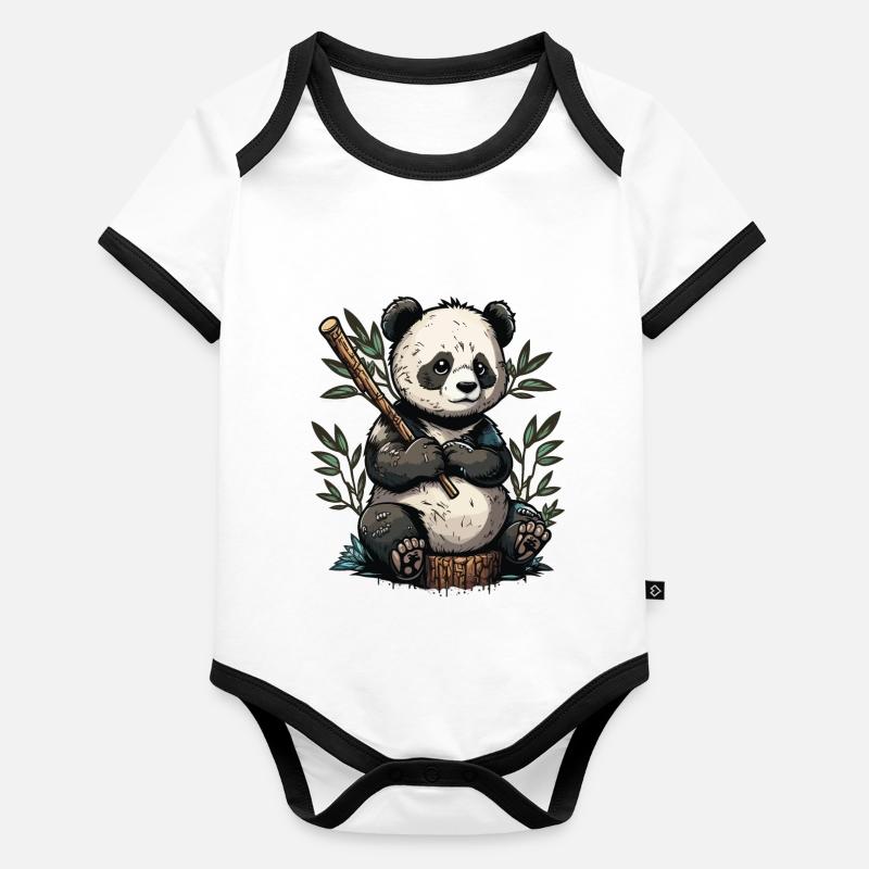 Copain de bambou Body Bébé bio contrasté manches courtes