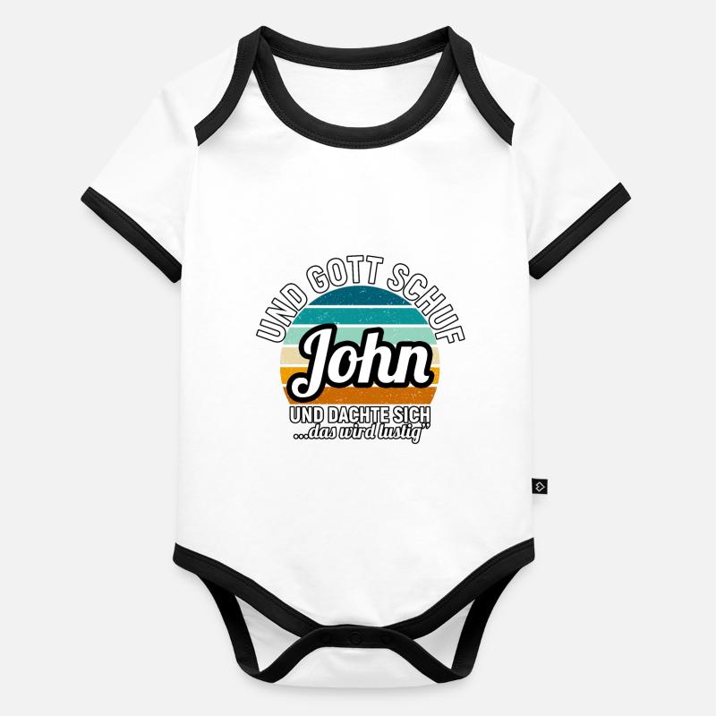 John Baby Bio-Kurzarm-Kontrastbody