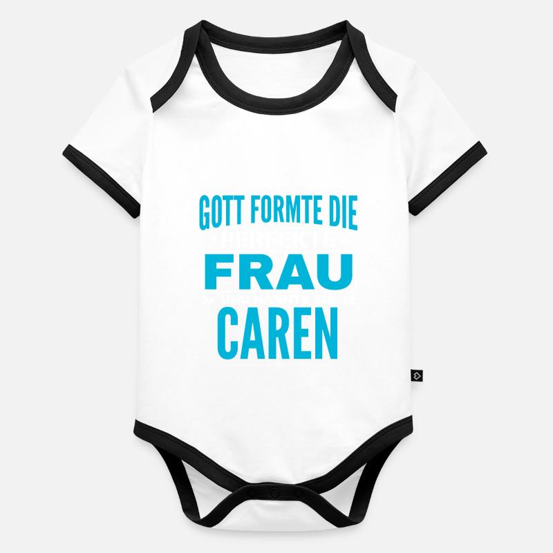Caren Name Design Organic Baby Contrasting Bodysuit
