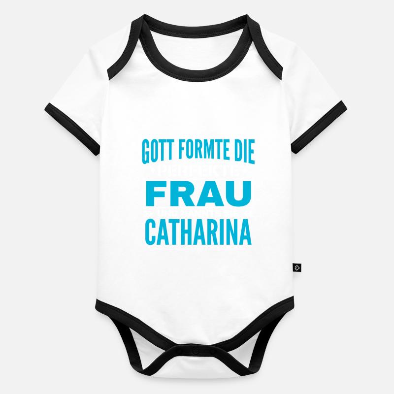 Conception du nom Catharina Body Bébé bio contrasté manches courtes