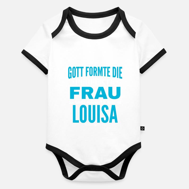Louisa Name Design Organic Baby Contrasting Bodysuit