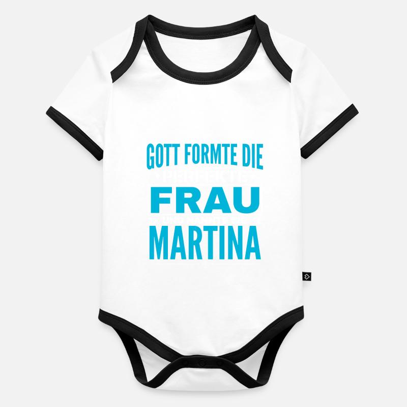 Martina Nom Design Body Bébé bio contrasté manches courtes