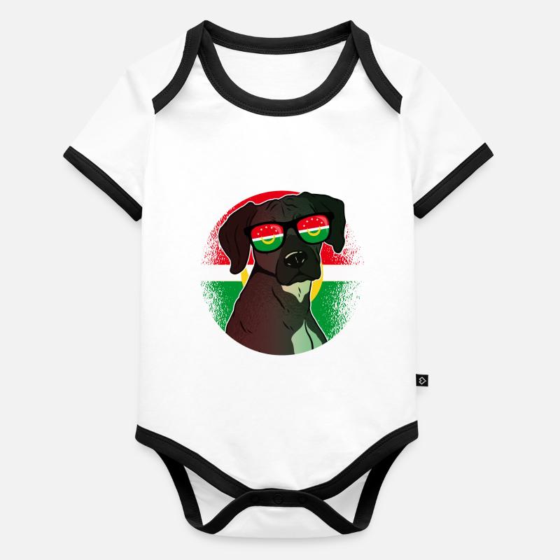 Union du Maghreb arabe Body Bébé bio contrasté manches courtes