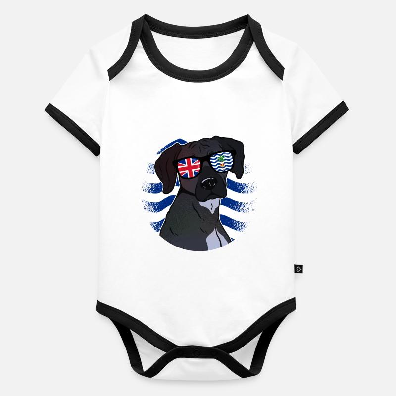 British Indian Ocean Territory Organic Baby Contrasting Bodysuit