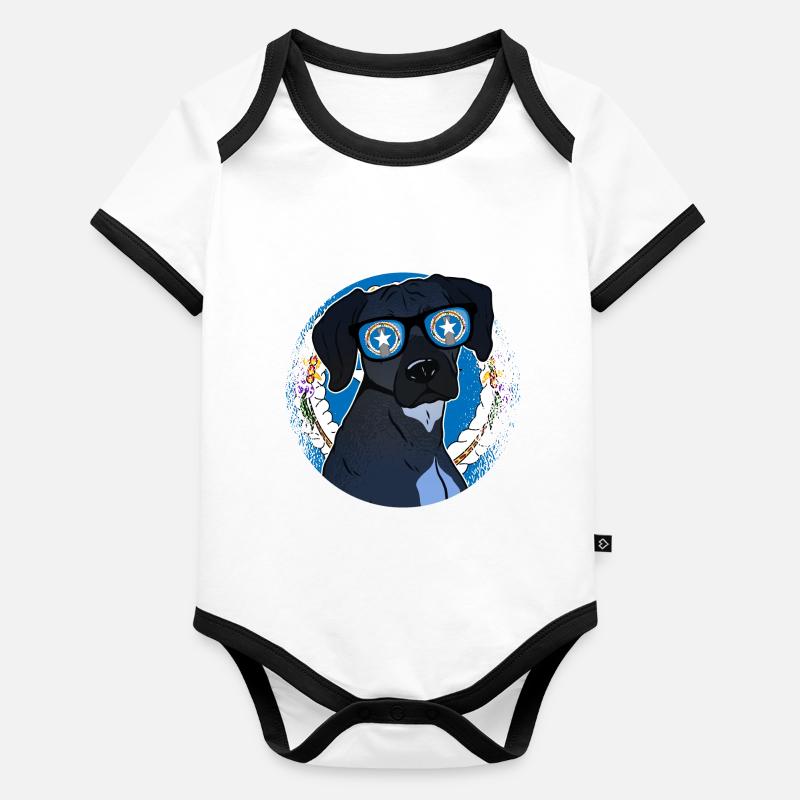 Northern Mariana Islands Organic Baby Contrasting Bodysuit