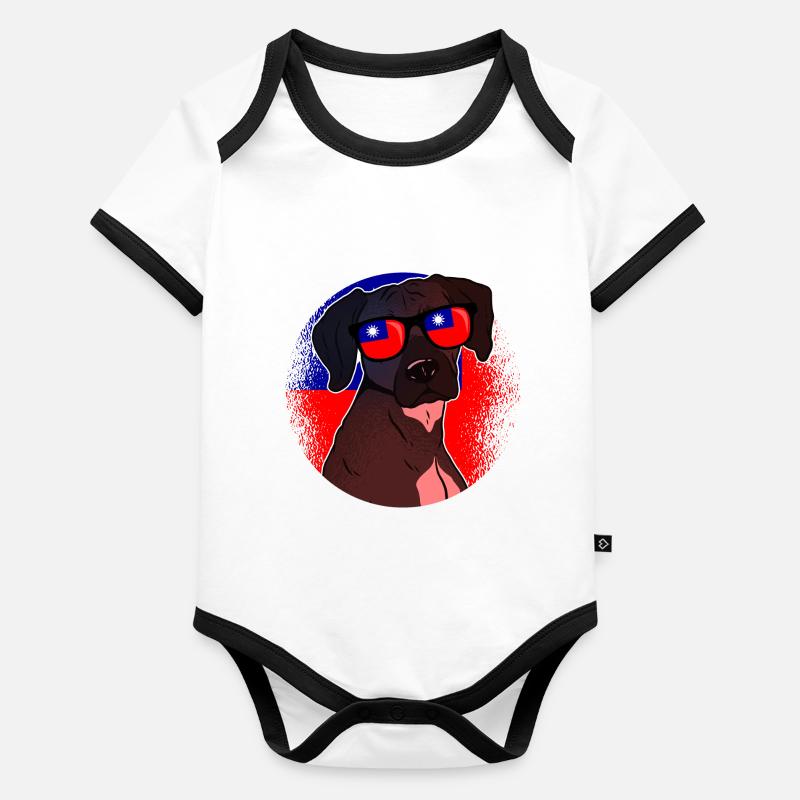 Taïwan Body Bébé bio contrasté manches courtes