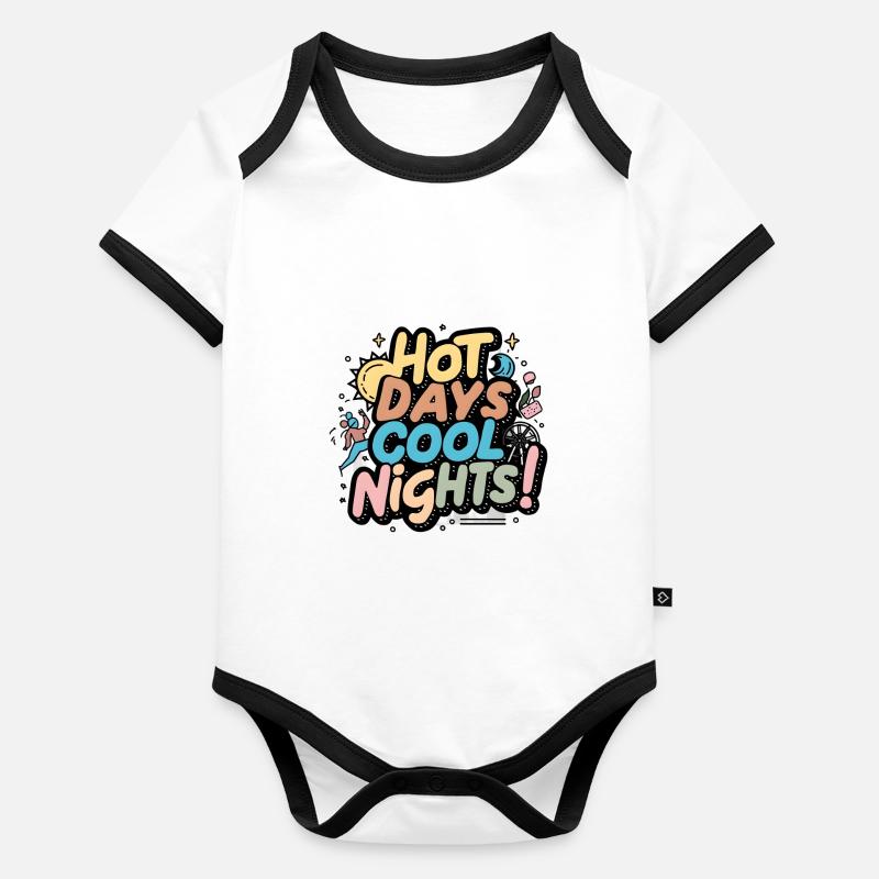 hot days cool nights Organic Baby Contrasting Bodysuit