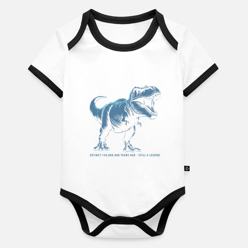 T Rex 07 2024 B 03 Body Bébé bio contrasté manches courtes